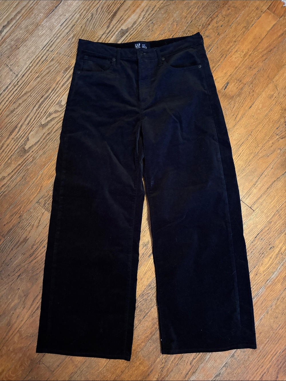 GAP Velvet Wide Leg High Rose Pants